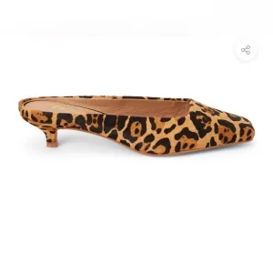 Matisse Women’s Kitten Slip  On Heels  Leopard  Print Hide Classy NIB 7.5 New