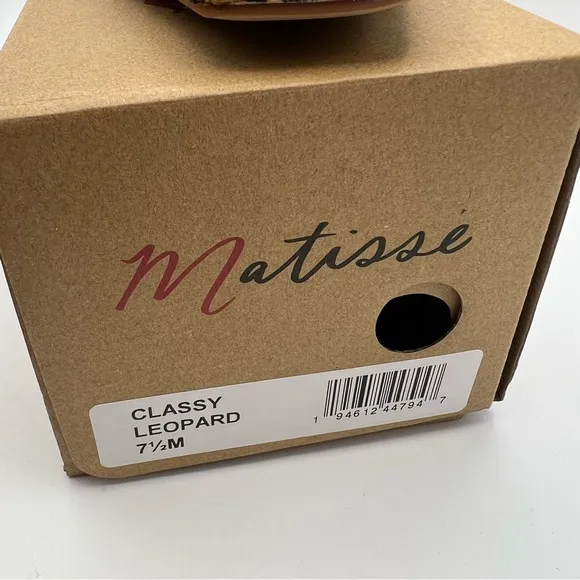 Matisse Women’s Kitten Slip  On Heels  Leopard  Print Hide Classy NIB 7.5 New