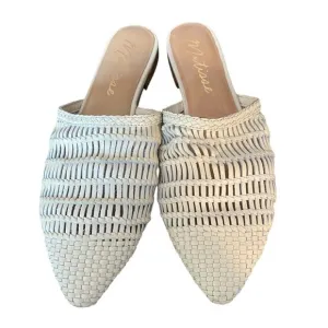 Matisse Woven Leather Mules Cream Ivory size 9