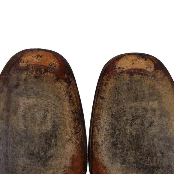 Mauri Italy Vintage Exotic Brown Alligator Dress Shoes Men 11 Cap-toe Oxfords 44