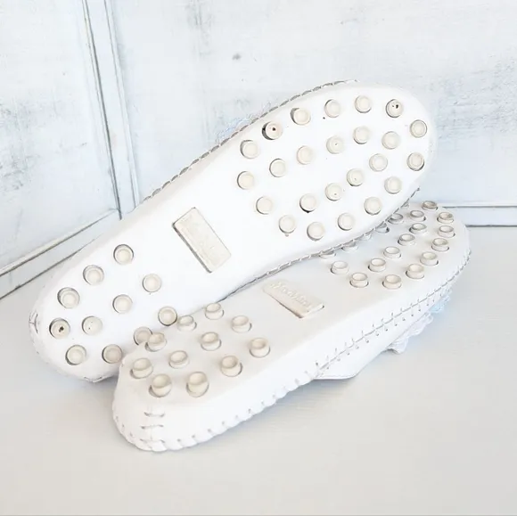 MaxMara White Mules with Delicate Bow