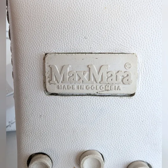 MaxMara White Mules with Delicate Bow