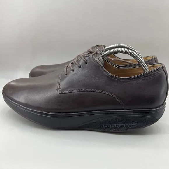 MBT Kabisa Rocker Oxford Men Size 9 9.5 Brown Leather Performance Comfort Shoes