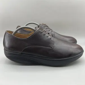 MBT Kabisa Rocker Oxford Men Size 9 9.5 Brown Leather Performance Comfort Shoes
