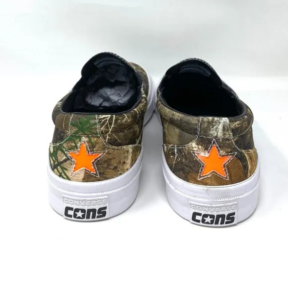 💖MEGA SALE💖Converse Womens ONE STAR CC SLIP P Brown Canvas Skate 168663C