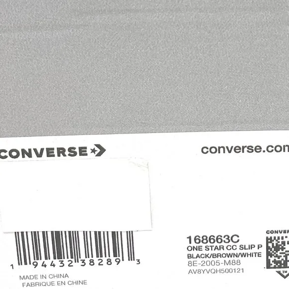 💖MEGA SALE💖Converse Womens ONE STAR CC SLIP P Brown Canvas Skate 168663C