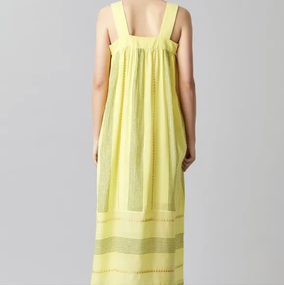 Megan Park Adeline Sundress - Lurex Stripe Flowy Summer Dress