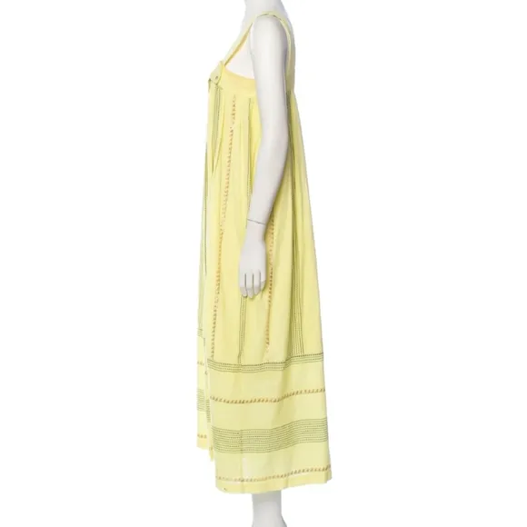 Megan Park Adeline Sundress - Lurex Stripe Flowy Summer Dress