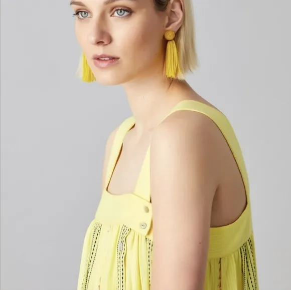 Megan Park Adeline Sundress - Lurex Stripe Flowy Summer Dress