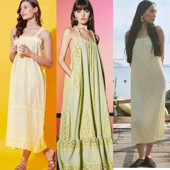Megan Park Adeline Sundress - Lurex Stripe Flowy Summer Dress