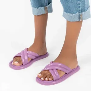 Melissa x Larroude Cali Slide Lilac Size 8