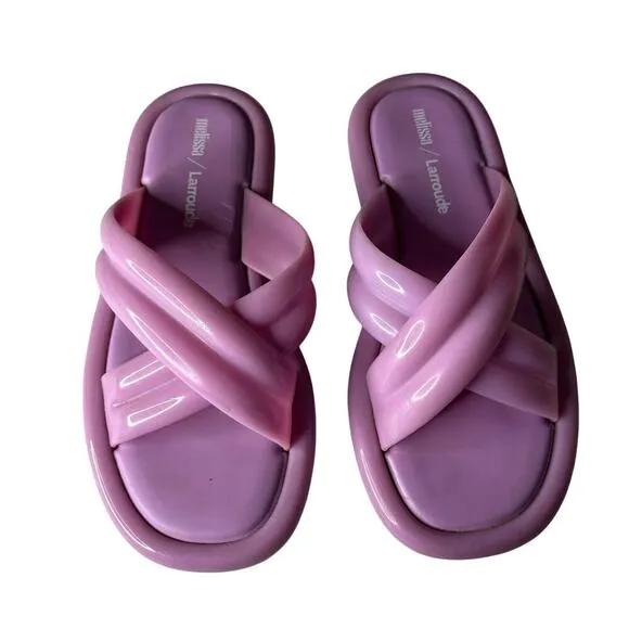 Melissa x Larroude Cali Slide Lilac Size 8