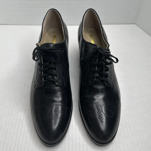 Memery CLASSIC 1930S OXFORDS BLACK LEATHER JULIETTE Size 10/41