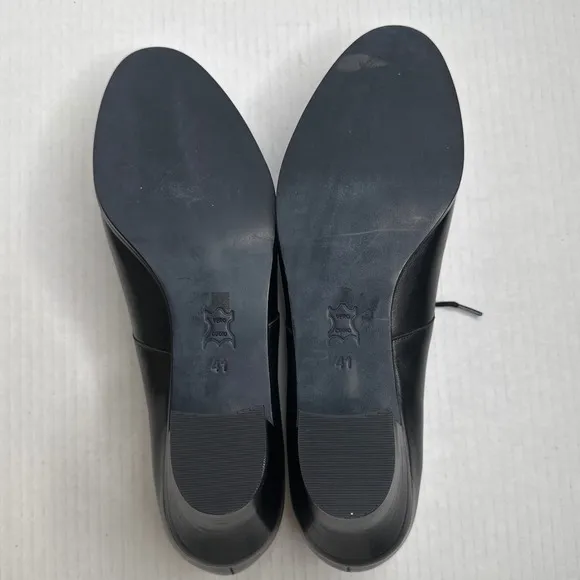 Memery CLASSIC 1930S OXFORDS BLACK LEATHER JULIETTE Size 10/41