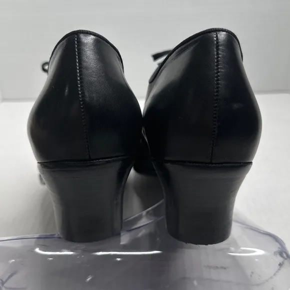 Memery CLASSIC 1930S OXFORDS BLACK LEATHER JULIETTE Size 10/41