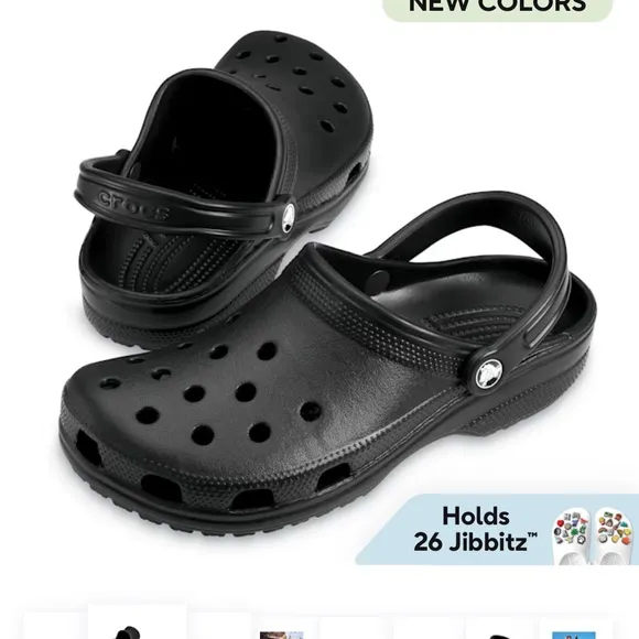 Men Black Crocs Clogs
