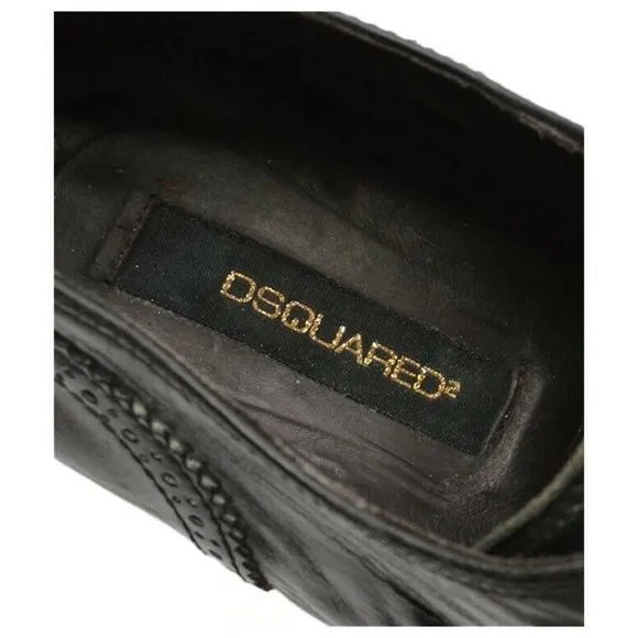 Men Dsquared2 Black Antiqued Wingtip Oxfords 46