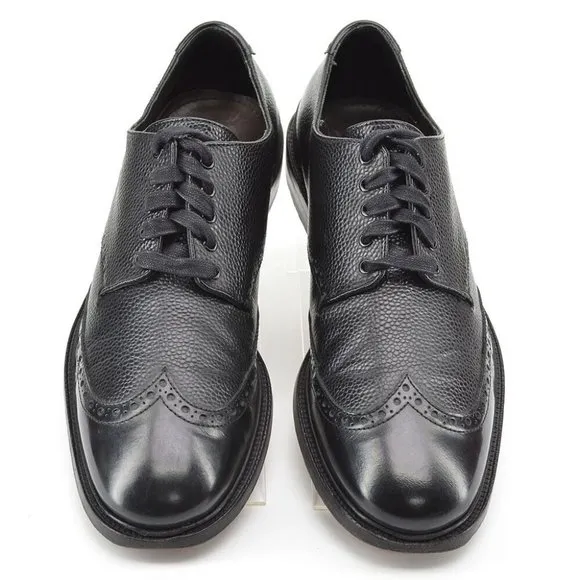Men rag &amp; bone Pebble Leather Brogue Wingtip Oxfords 42