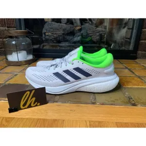 Mens 10 Adidas Supernova 2 “Dash Grey Solar Green” Athletic Running Shoes GW9093