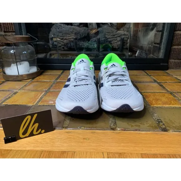 Mens 10 Adidas Supernova 2 “Dash Grey Solar Green” Athletic Running Shoes GW9093