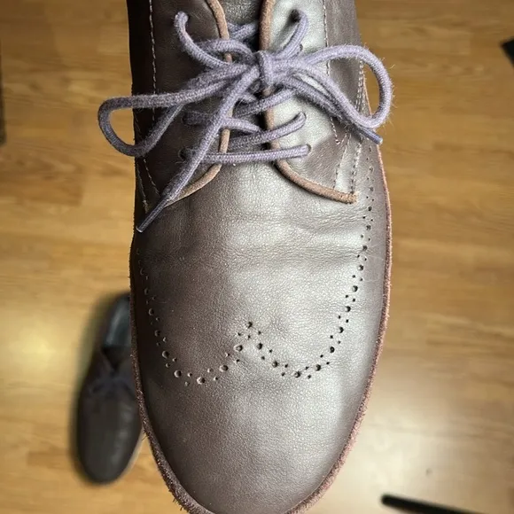 MENS 11.5 STOUT BROWN UGG CALI WING-TOE DERBY LEATHER LACEUP OXFORDS SHOES MN91
