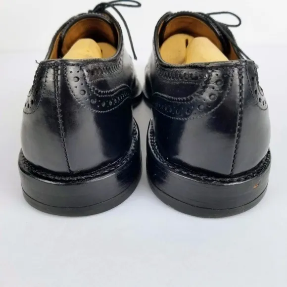 Mens 11AAA Allen Edmonds Sanford Leather Black Oxford Cap Toe Dress Shoes