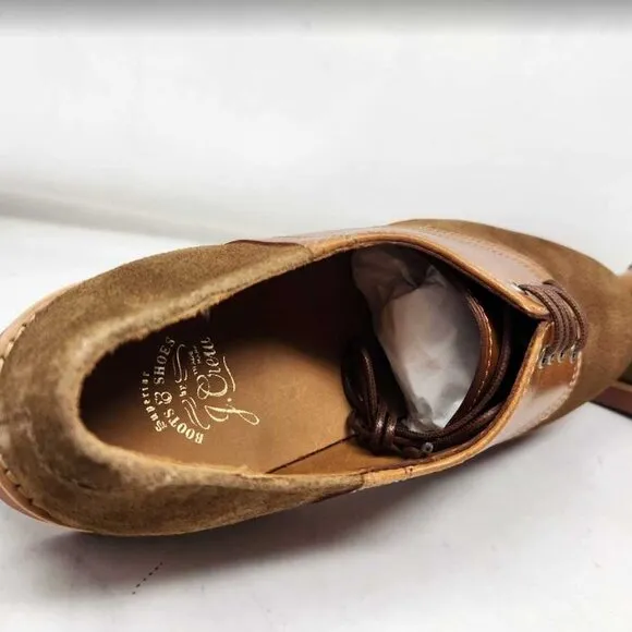 Men's 9.5 J Crew saddle shoes in leather and English suede oxfords Camel Tan