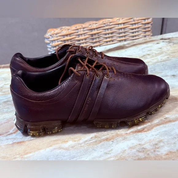Men’s ADIDAS Tour 360 brown leather golf shoes- Size 10.5