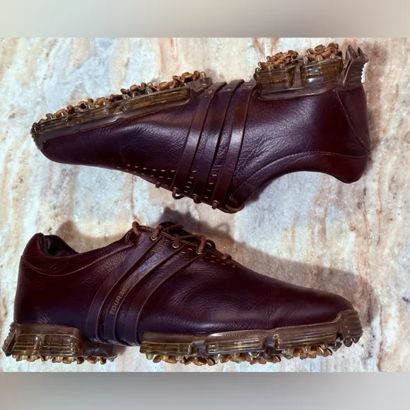 Men’s ADIDAS Tour 360 brown leather golf shoes- Size 10.5