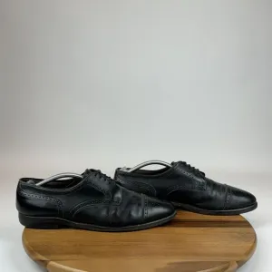 Mens Allen‎ Edmonds Sanford Black Leather Cap Toe Dressy Oxfords Size 12 D GUC