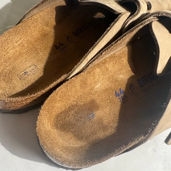 Men's Birkenstock Tan Suede Slip-On clog Shoes sz 44 11-11.5