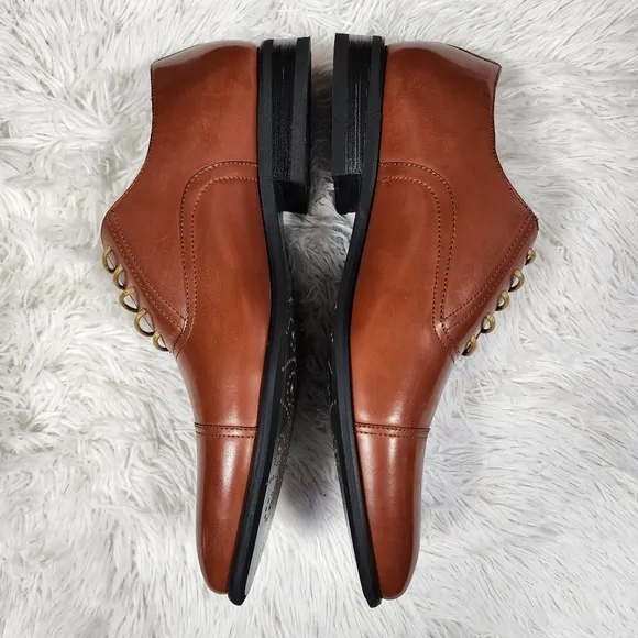 Men's Brown Cap Toe Oxfords Size 10