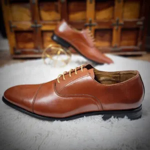 Men's Brown Cap Toe Oxfords Size 13