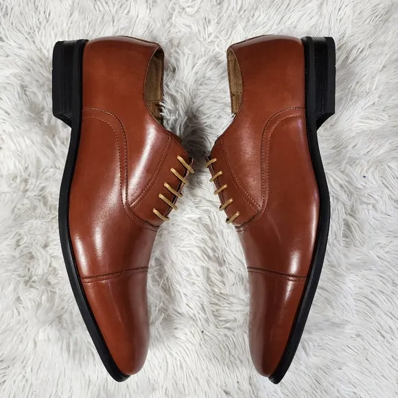 Men's Brown Cap Toe Oxfords Size 13
