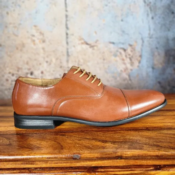 Men's Brown Cap Toe Oxfords Size 13