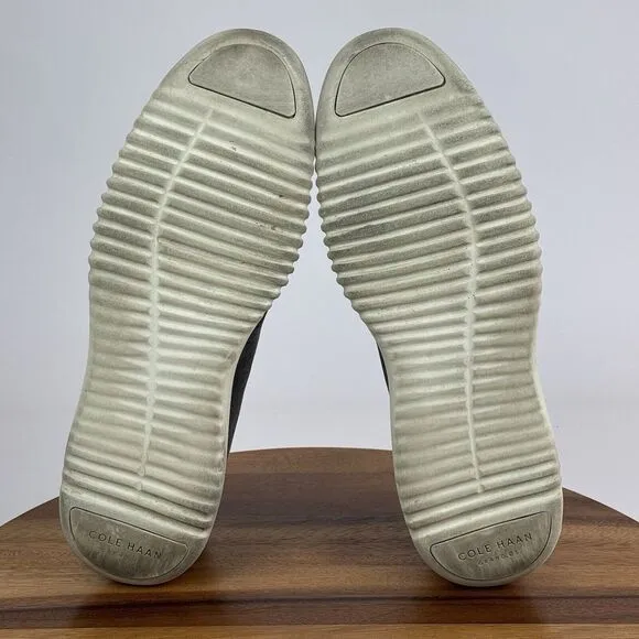Mens Cole Haan 2.ZeroGrand Gray Laser Cut Leather Wingtip Oxfords Size‎ 10.5 M