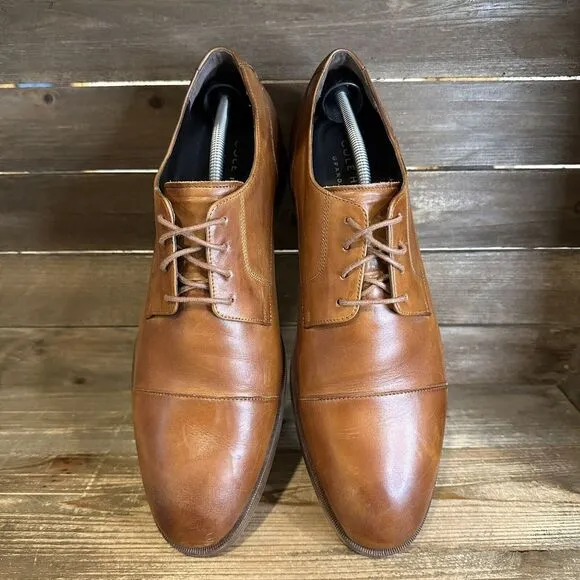 Mens Cole Haan Grand Os Brown Leather Cap Toe‎ Comfort Dressy Oxfords Size 12 M