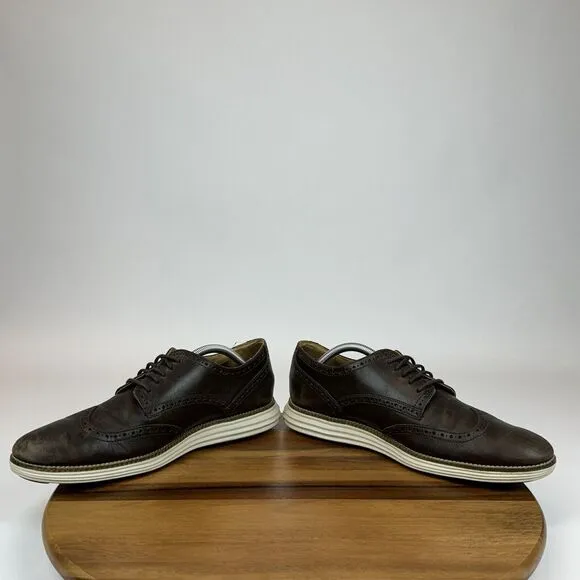 Mens Cole Haan‎ Grand Os Brown Leather Wingtip Casual Comfort Oxfords Size 11 M