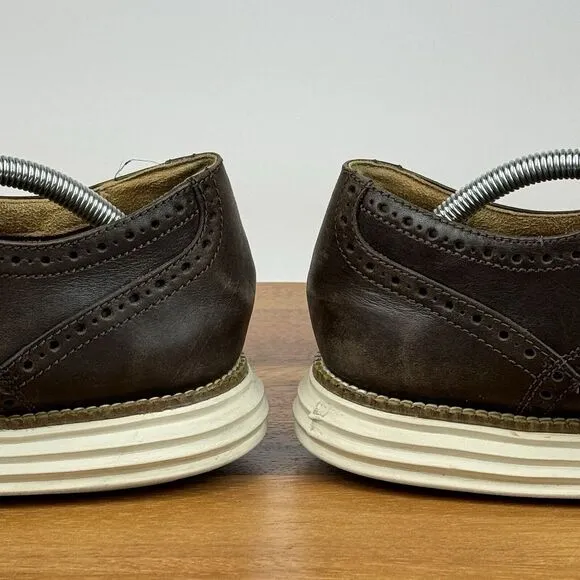 Mens Cole Haan‎ Grand Os Brown Leather Wingtip Casual Comfort Oxfords Size 11 M