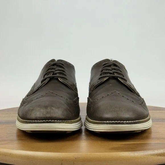 Mens Cole Haan‎ Grand Os Brown Leather Wingtip Casual Comfort Oxfords Size 11 M