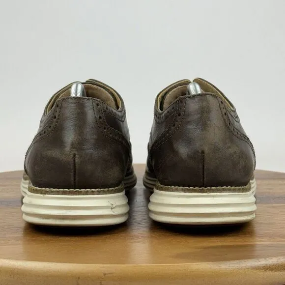 Mens Cole Haan‎ Grand Os Brown Leather Wingtip Casual Comfort Oxfords Size 11 M