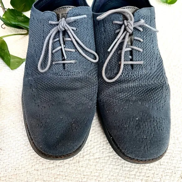 Men's Cole Haan Zerogrand Stitchlite Wingtip Oxfords Shoes Navy Blue men’s 10.5