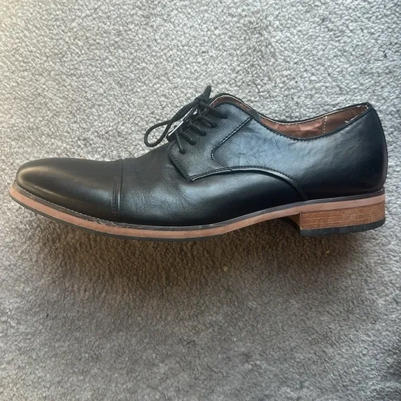 Men's Floresheim Francisco Cap-Toe Oxfords Black Leather Dress Shoes