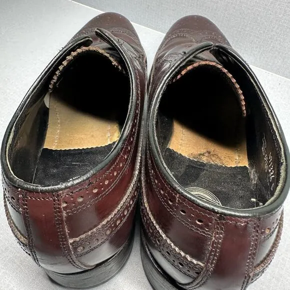 Men's Florsheim Imperial Kenmoor Longwing Oxfords Dress Shoes SZ 7.5 D Burgundy