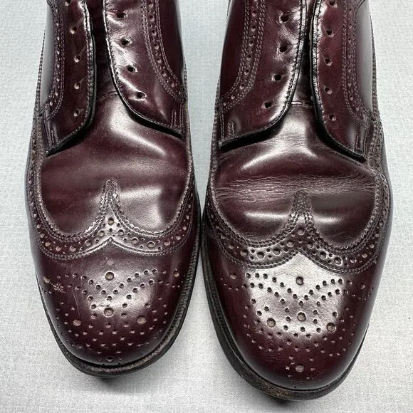 Men's Florsheim Imperial Kenmoor Longwing Oxfords Dress Shoes SZ 7.5 D Burgundy
