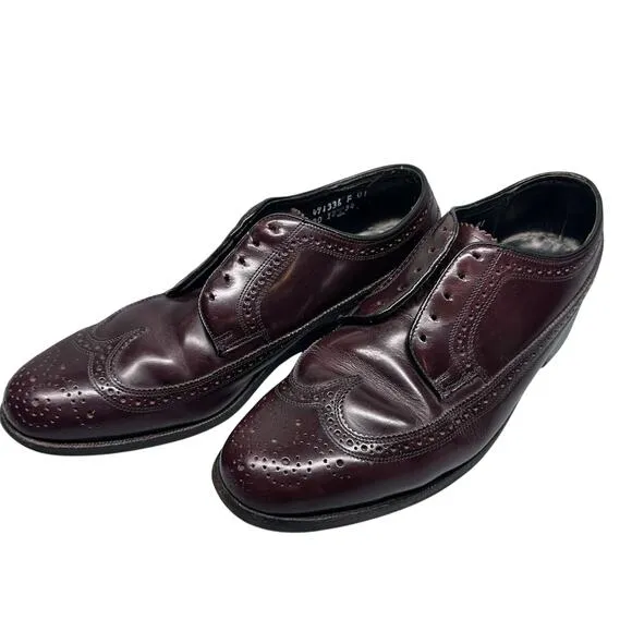 Men's Florsheim Imperial Kenmoor Longwing Oxfords Dress Shoes SZ 7.5 D Burgundy