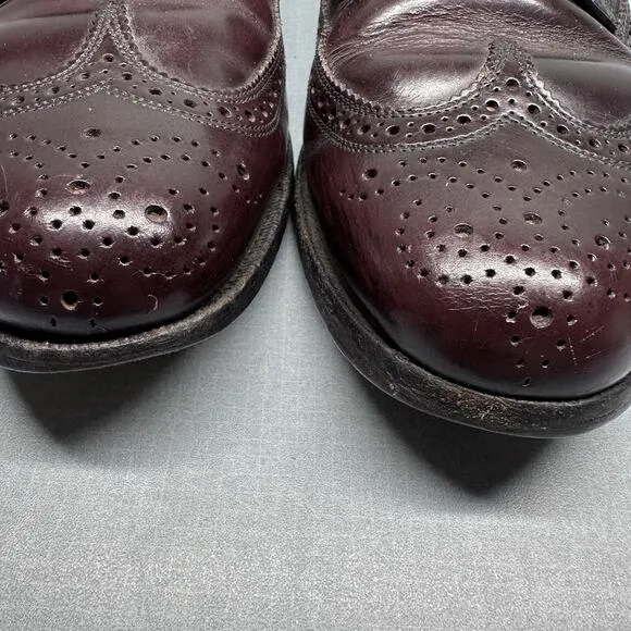 Men's Florsheim Imperial Kenmoor Longwing Oxfords Dress Shoes SZ 7.5 D Burgundy