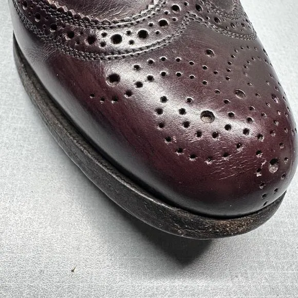 Men's Florsheim Imperial Kenmoor Longwing Oxfords Dress Shoes SZ 7.5 D Burgundy