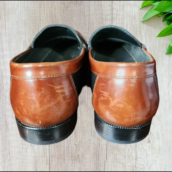 Mens‎ Florsheim Two Tone Black and Brown Leather Dress Shoe 12D