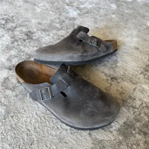 Men's Gray Birkenstock Clogs